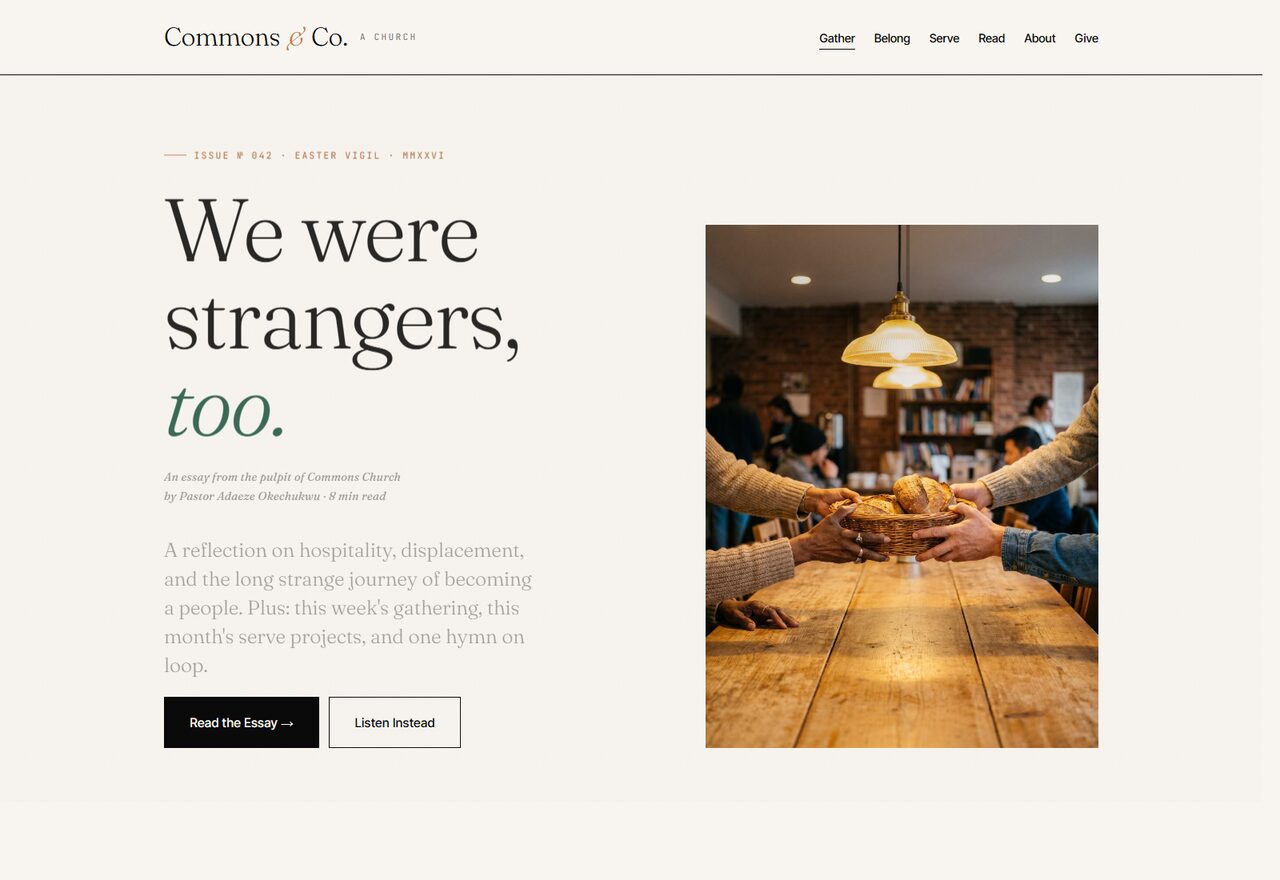 The Commons template